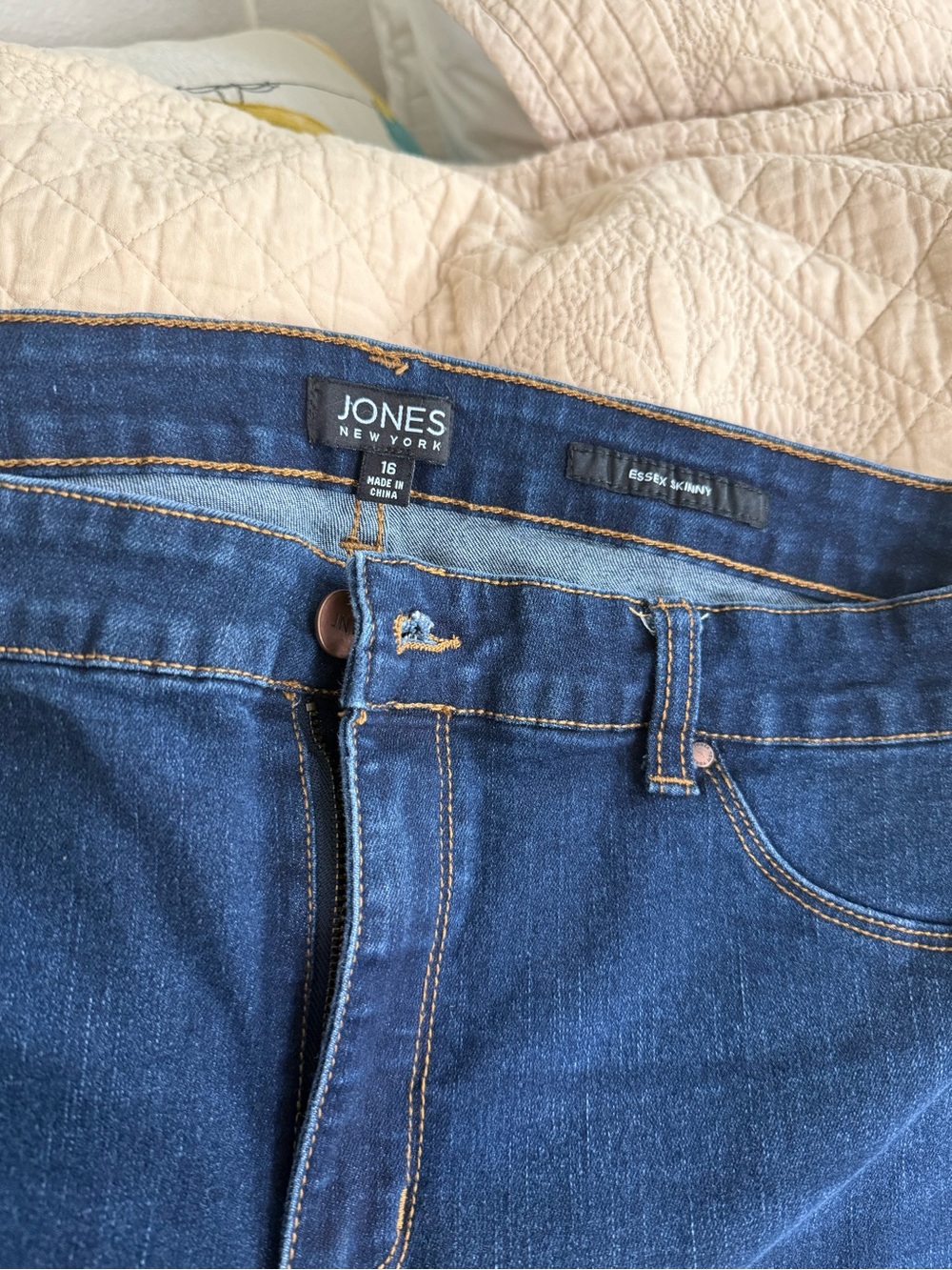Jones New York Dark Blue High-Rise Skinny Jeans